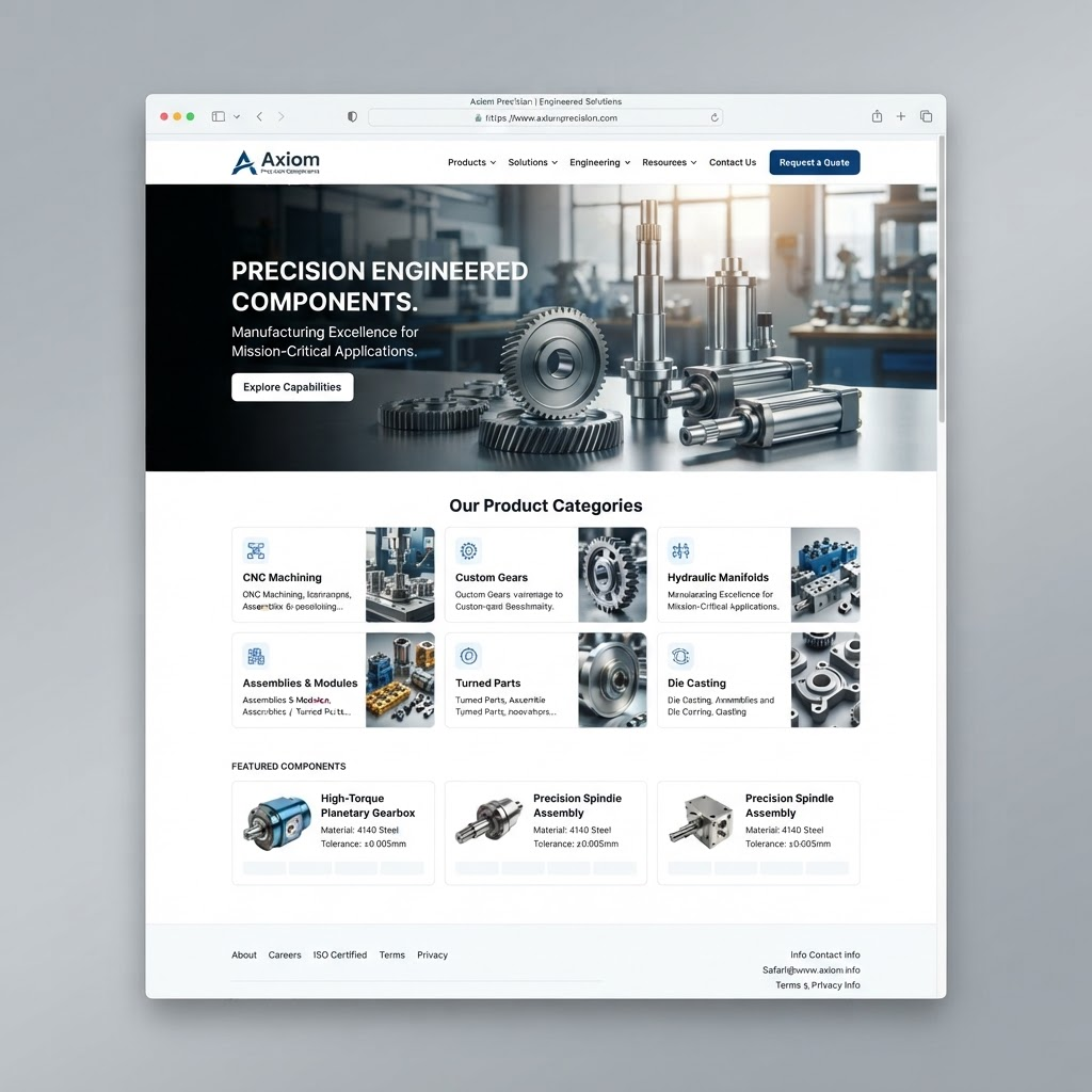 Axiom Precision website build